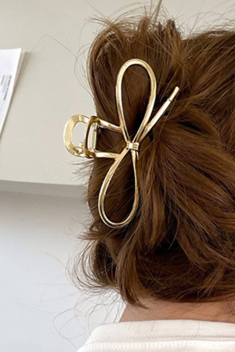 Cherry Bow Metal Claw Clip