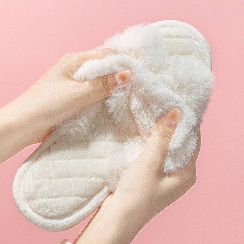Fluffy Slipper - Aspen - Ivory - S/M/L - Pack