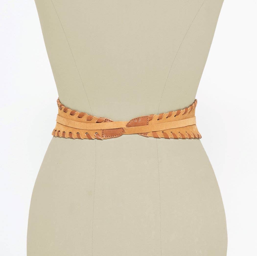 Suede wrap belt boho style
