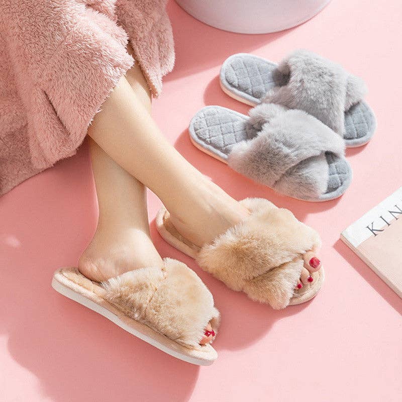 Fluffy Slipper - Aspen - Champagne - S/M/L - Pack