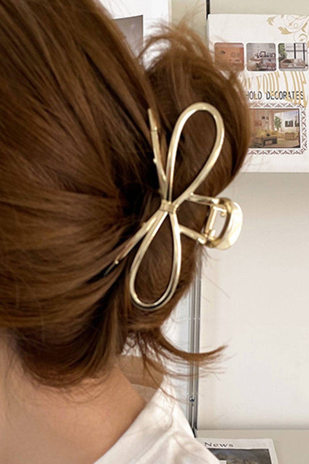 Cherry Bow Metal Claw Clip