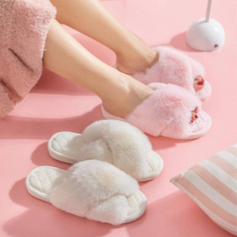 Fluffy Slipper - Aspen - Ivory - S/M/L - Pack