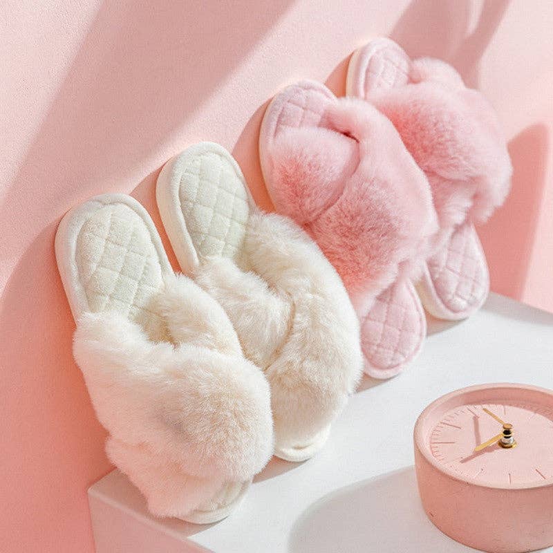 Fluffy Slipper - Aspen - Ivory - S/M/L - Pack