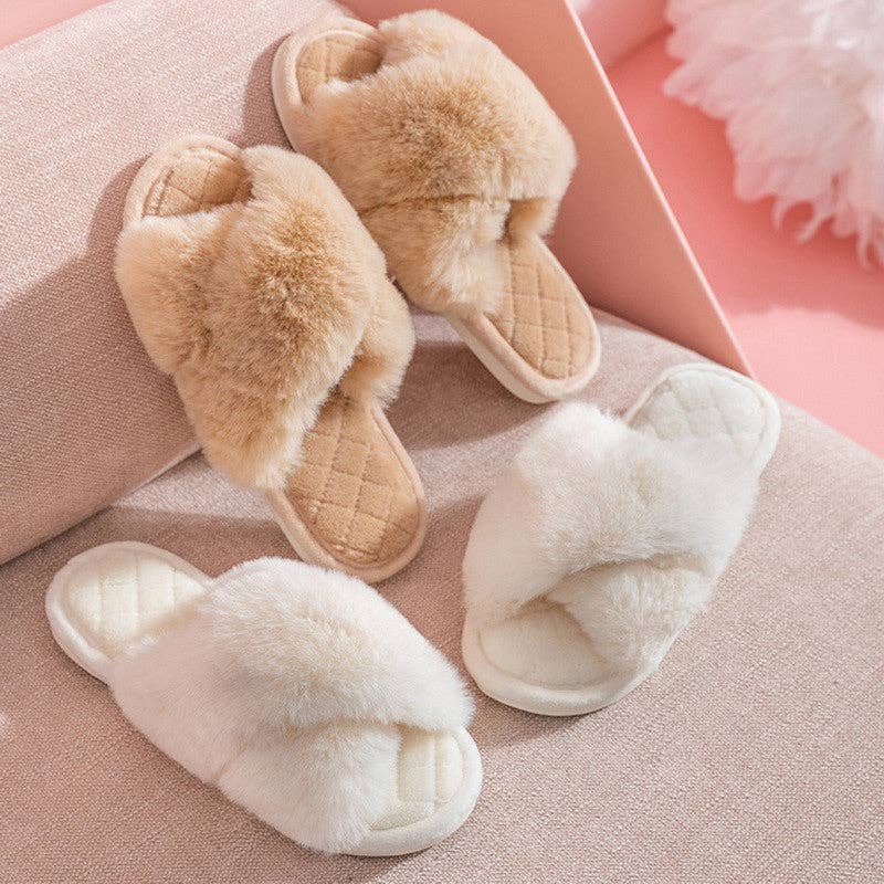 Fluffy Slipper - Aspen - Champagne - S/M/L - Pack