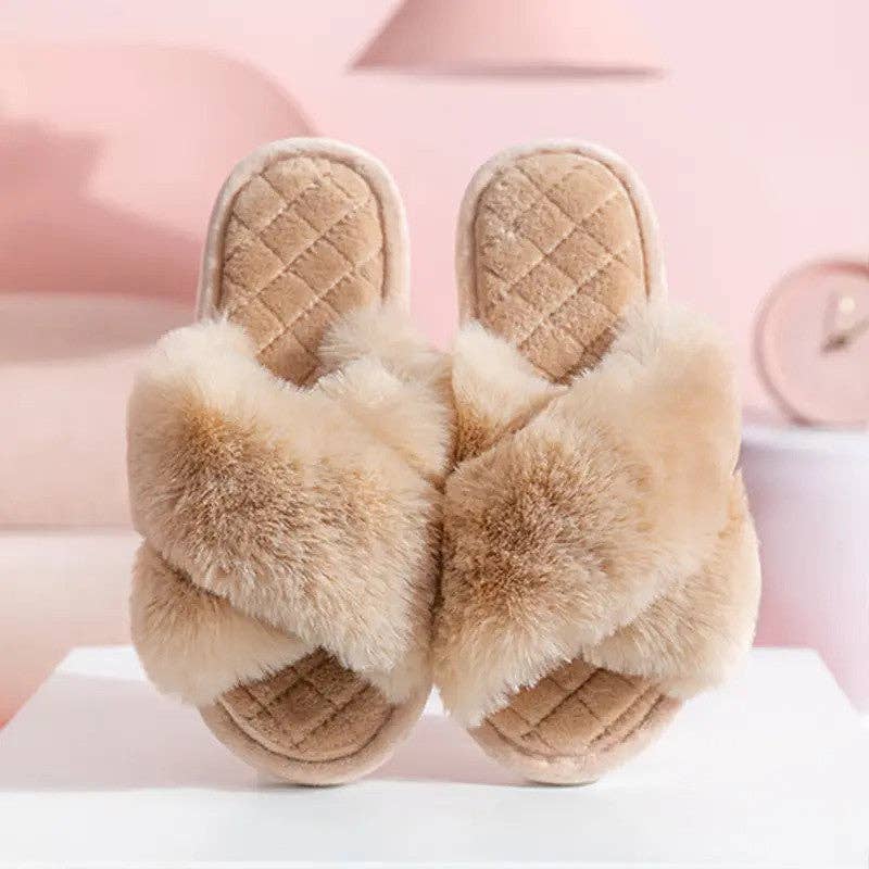 Fluffy Slipper - Aspen - Champagne - S/M/L - Pack
