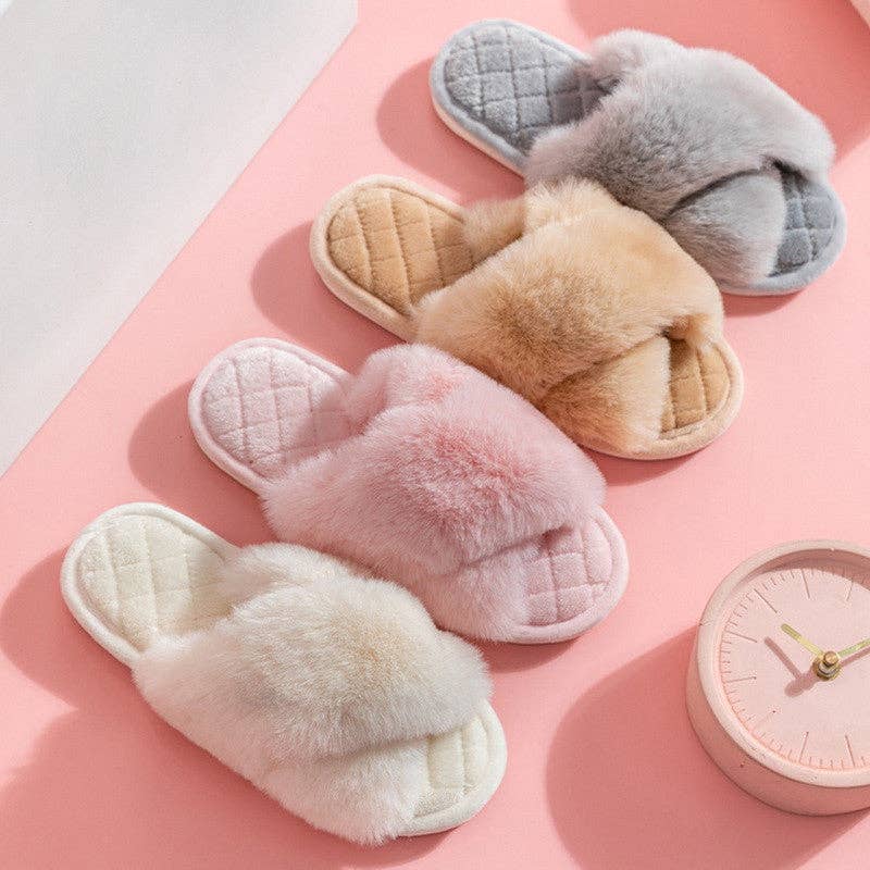Fluffy Slipper - Aspen - Grey - S/M/L - Pack