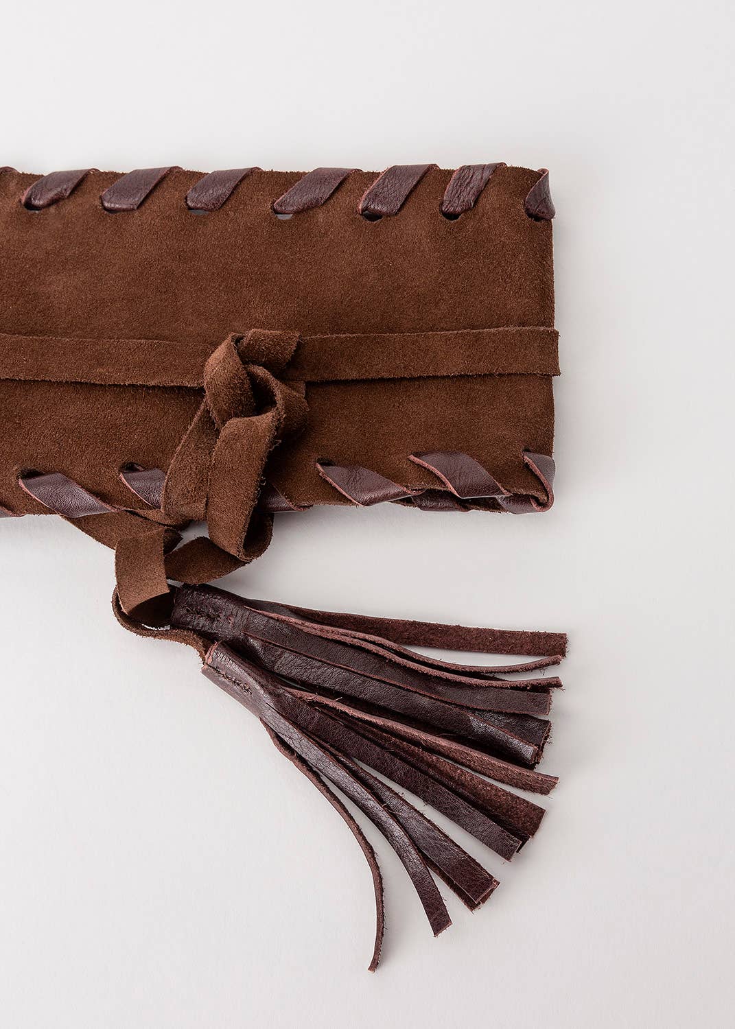 Suede wrap belt boho style