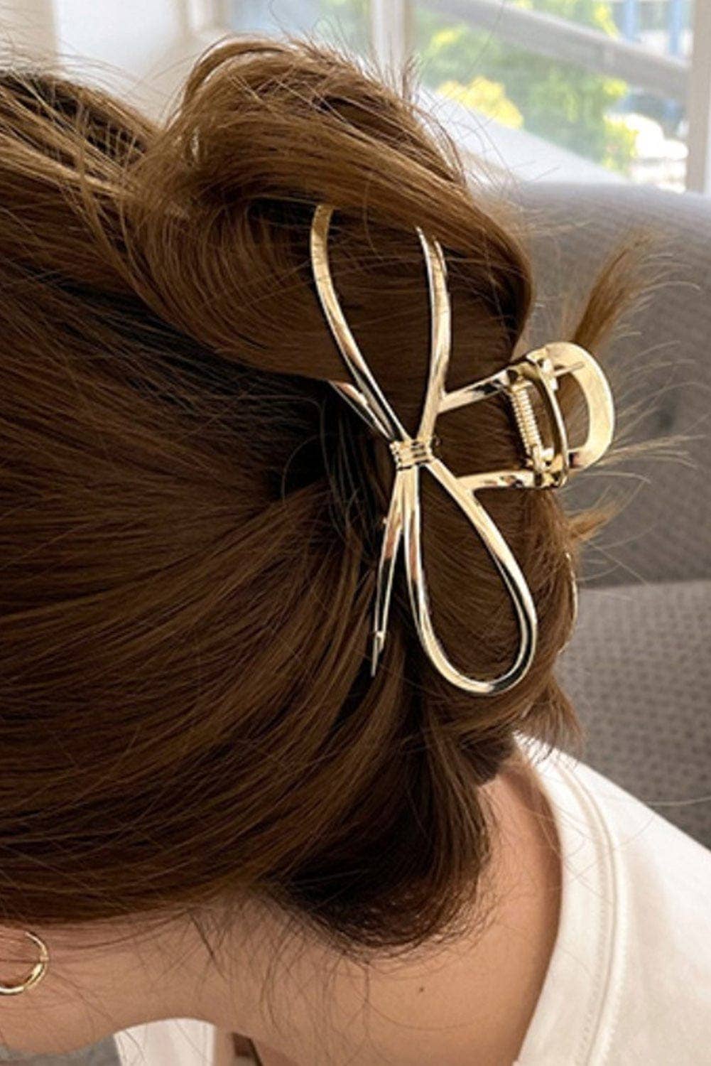 Cherry Bow Metal Claw Clip