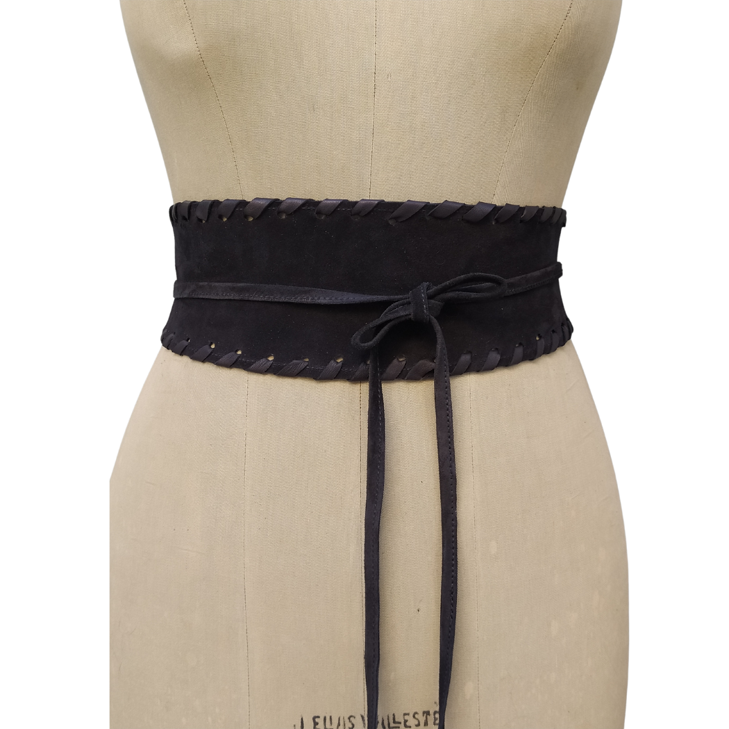 Suede wrap belt boho style