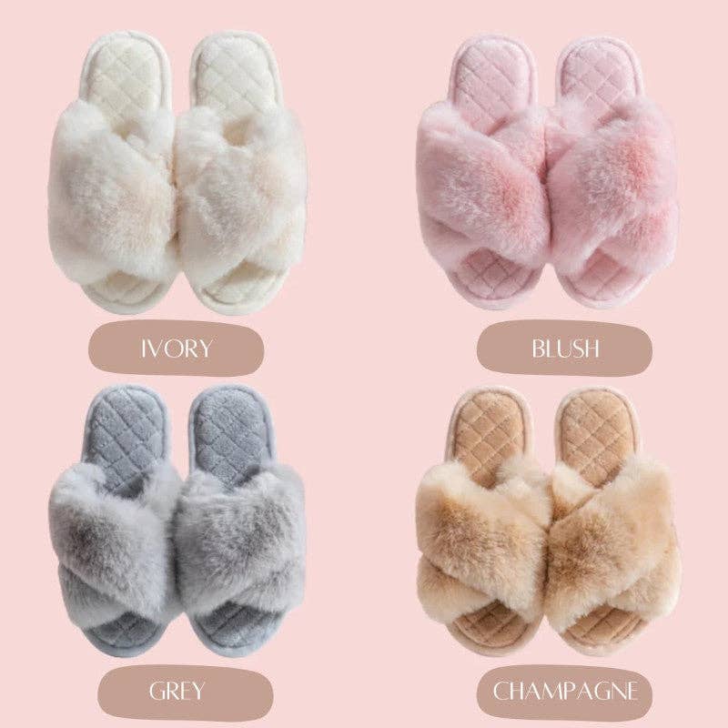 Fluffy Slipper - Aspen - Ivory - S/M/L - Pack