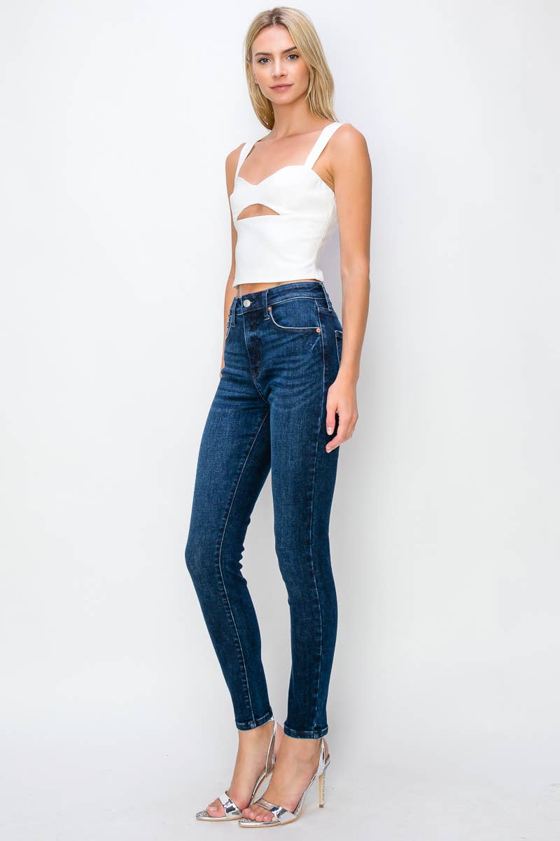 HIGH RISE FULL LENGTH SKINNY JEANS