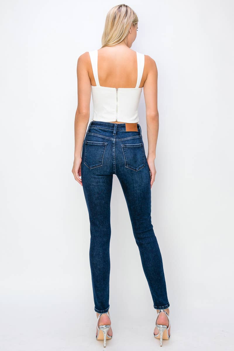 HIGH RISE FULL LENGTH SKINNY JEANS