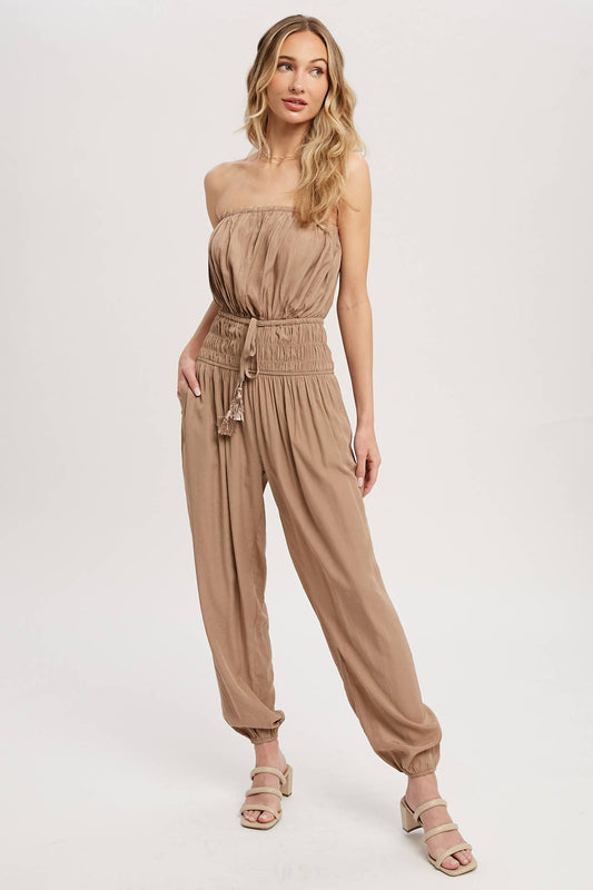 PLEATED TUBE JUMPSUIT