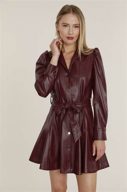 FAUX LEATHER DOLCE DRESS